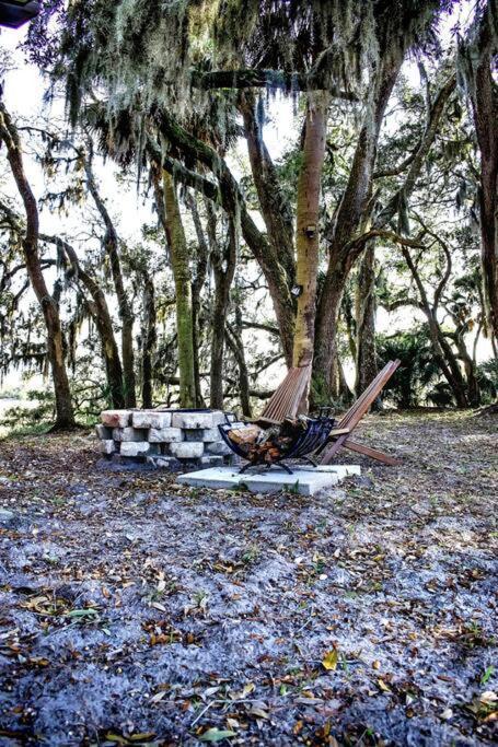 Secluded Tiny House By The Marsh With Hunting Island Beach Pass Frogmore Exterior foto